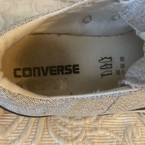 Converse All Star Madison Low Top Sneakers Silver Shimmer Cushion Tongue - Picture 8 of 9